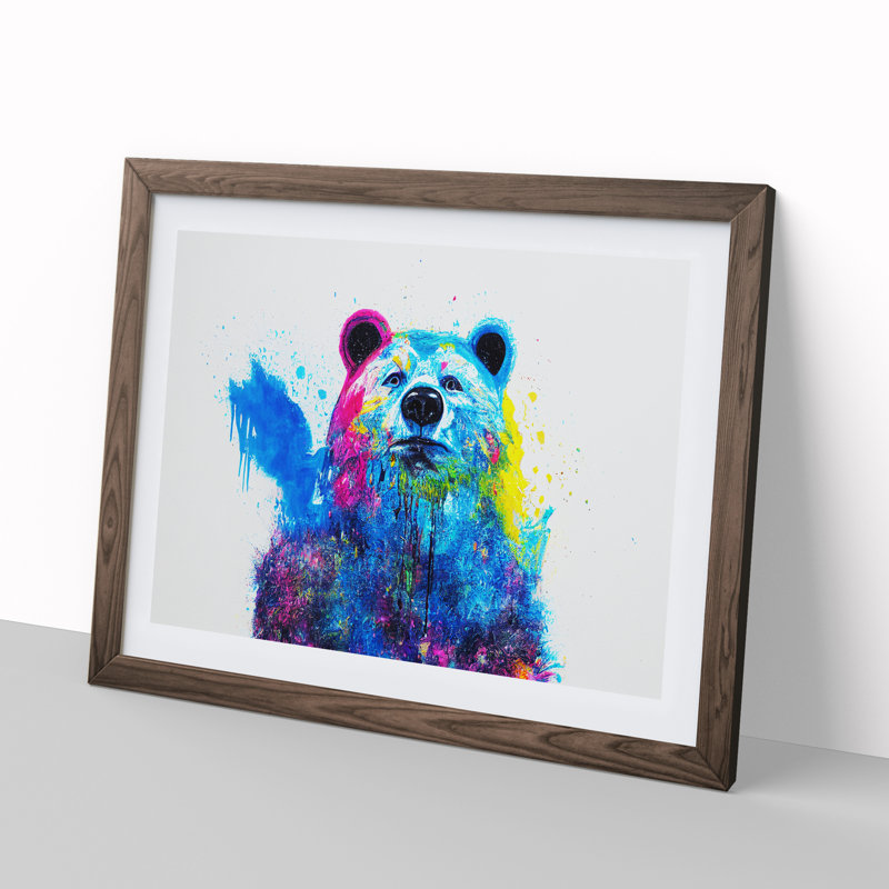Bear Splash Vol.6 Abstract - Framed Print, Brown, 34cm H x 46cm W x 2cm D