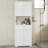 67.5-Inch Tall White Four-Door Bathroom Vanity With Drawers, Freestanding Modern Style-1980873402