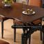 Table de salle à manger rectangulaire 51,18 po en bois de chêne rouge massif-1566369517