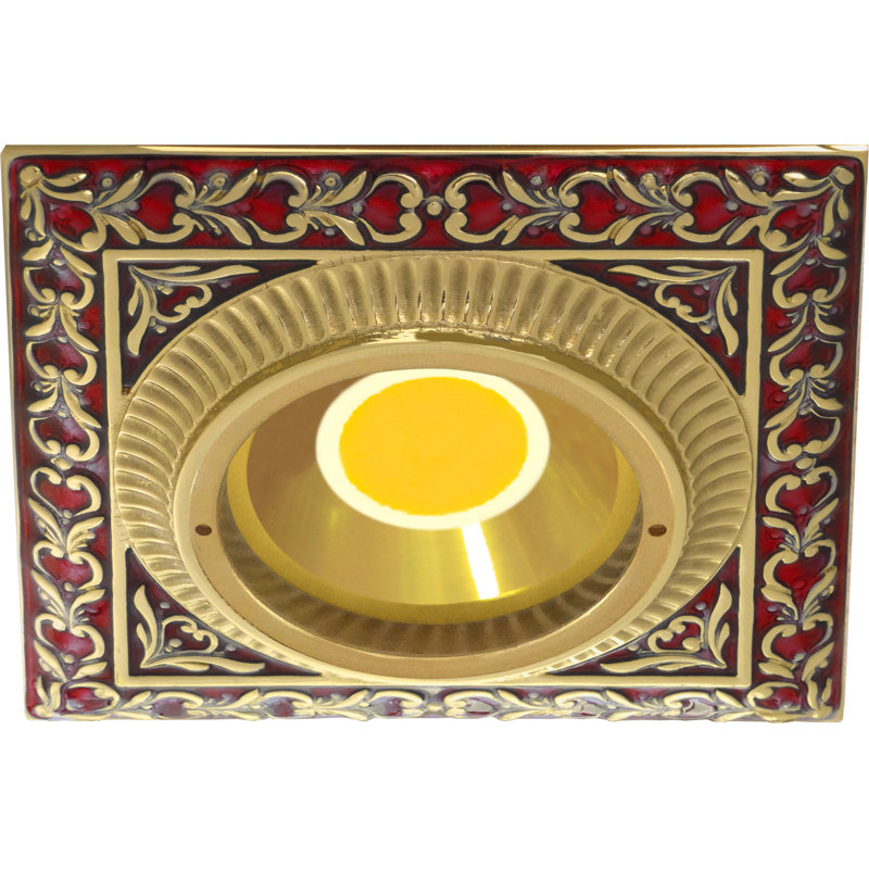 Flickinger 7cm Decorative Recessed Trim, Gold/Red