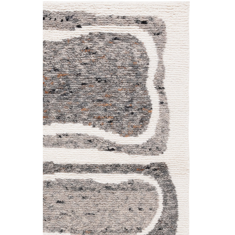 Tapis ivoire / gris foncé Antonnia, Rectangle 3 pi x 5 pi