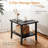 19 Inch Square Metal Outdoor Side Table with 2-Tier All-Weather Design, for Patio and Balcony Use-593753149