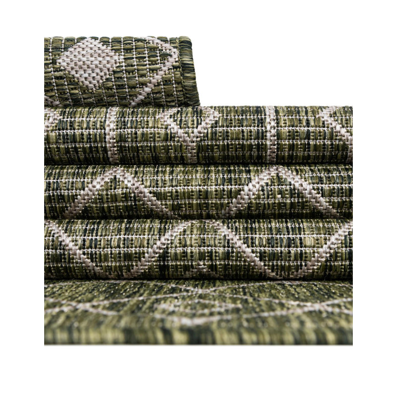 Adley Geometric Indoor / Outdoor Rug, Round 13'