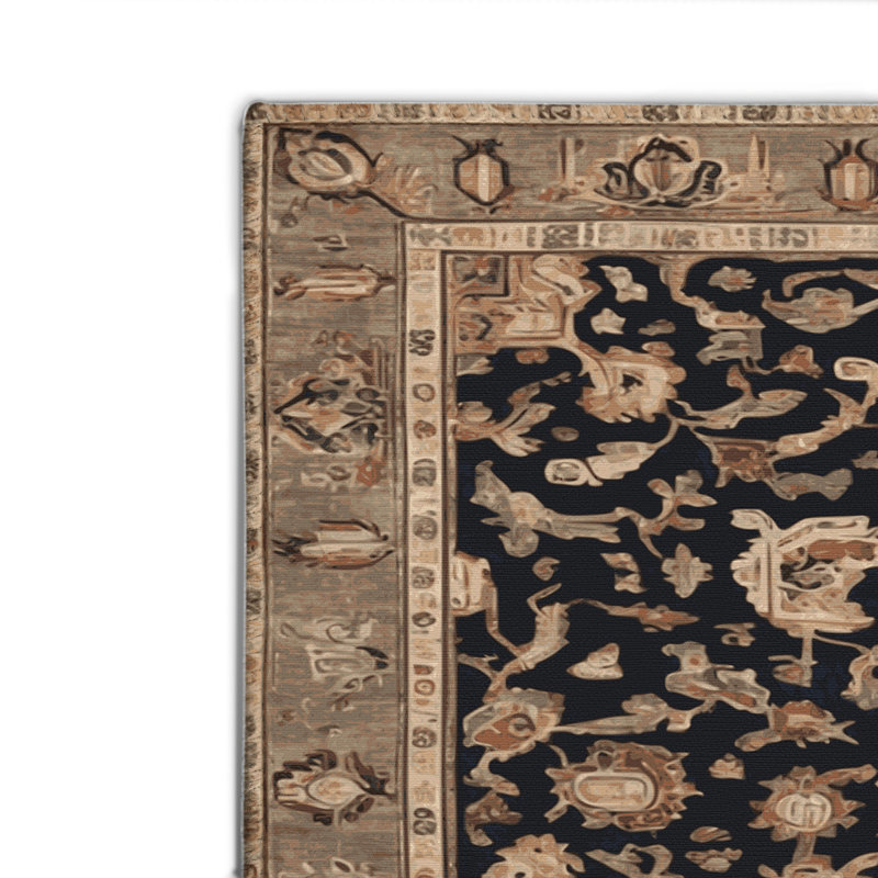 Tapis turc intérieur et extérieur brun, Rectangulaire 2 pi x 3 pi