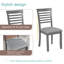 Ensemble de salle à manger moderne 5 pièces, table rectangulaire en bois avec 4 chaises rembourrées pour un repas confortable et élégant-2103366057-2103366063