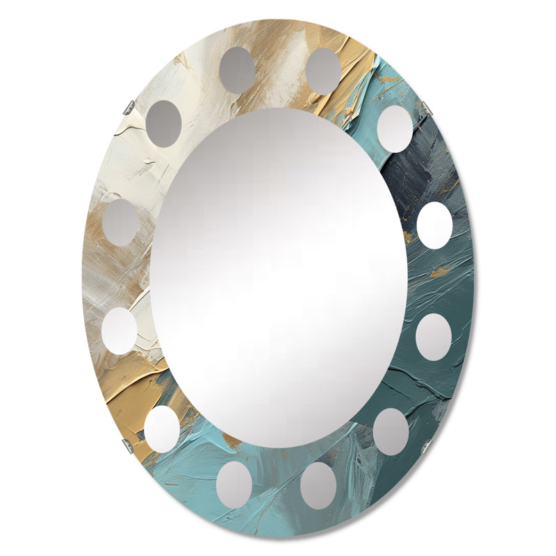 Galleon - Miroir mural moderne ovale, 36 po x 24 po