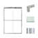 Frederick 45.75'' - 47'' W x 70'' H Bypass Semi-Frameless Shower Door with Clear Glass