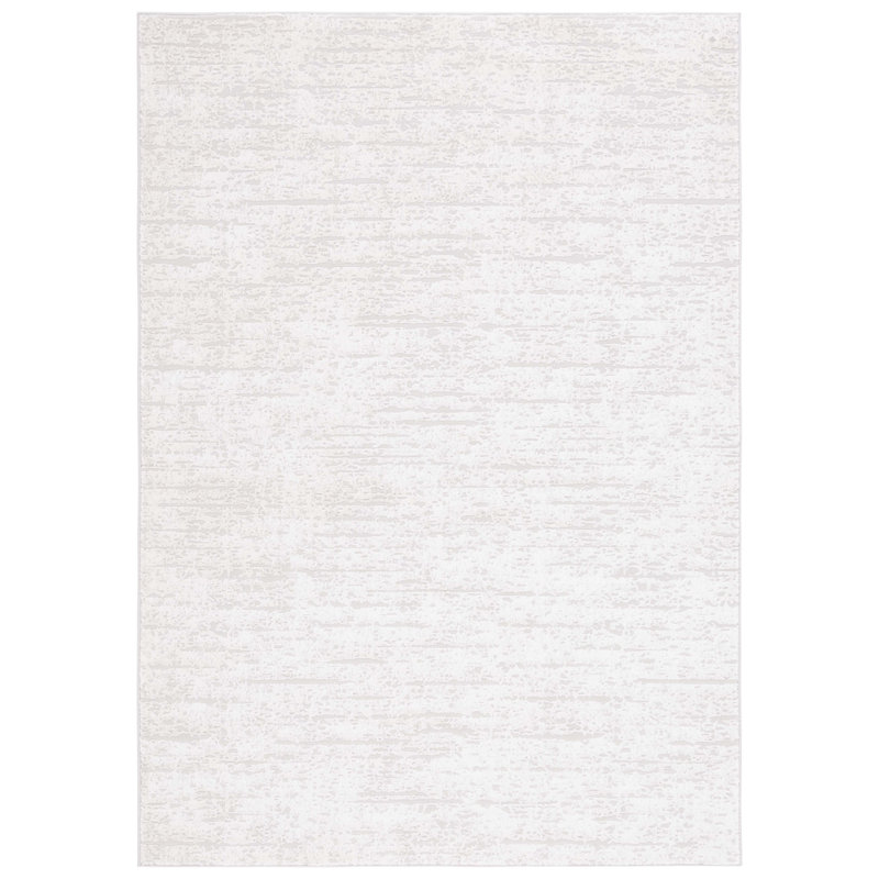 Tapis ivoire / beige en polyester / polypropylène tissé à la machine Tepui, Rectangle 4 pi x 6 pi