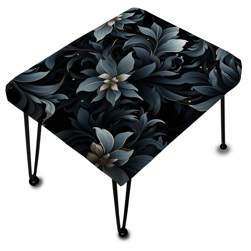 Motif ombré de sérénade ombrée - repose-pieds rectangulaire floral