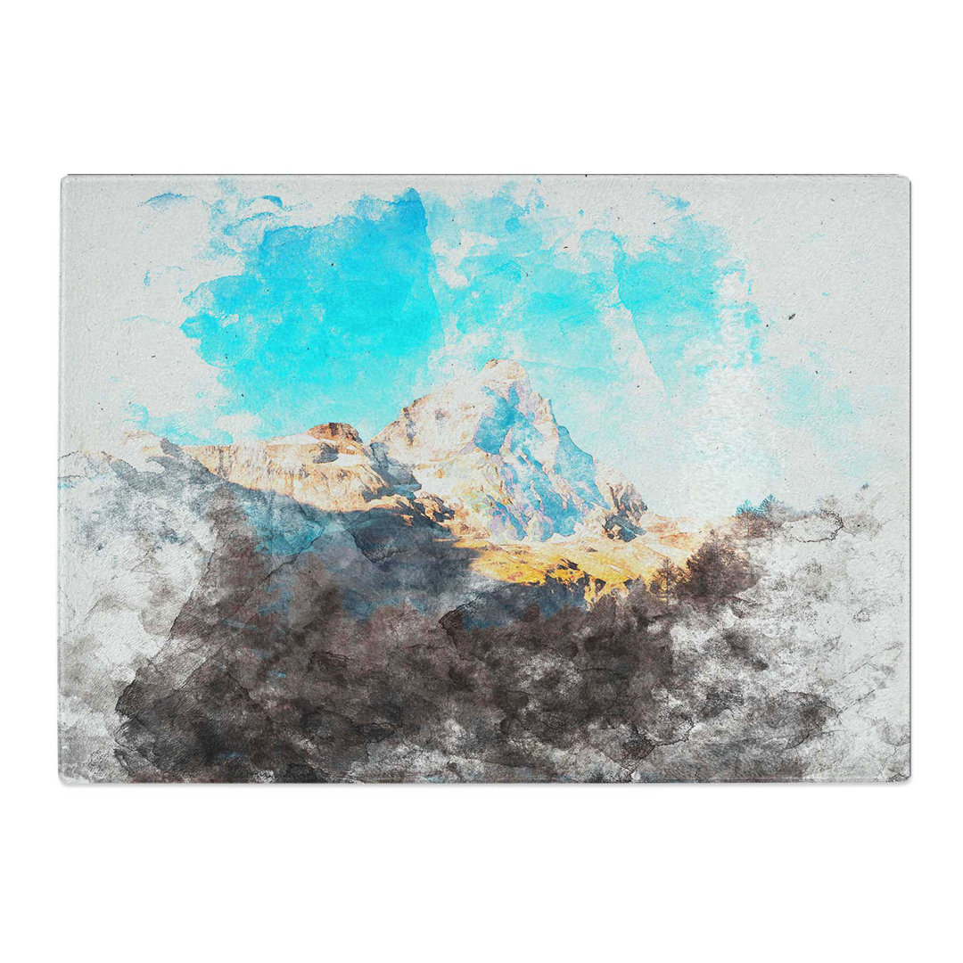 Tempered Glass Matterhorn Mountain in Switzerland Chopping Board