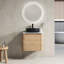 Meuble-lavabo mural 24 po avec lavabo d'art en céramique et porte à fermeture en douceur, emballage KD, contreplaqué