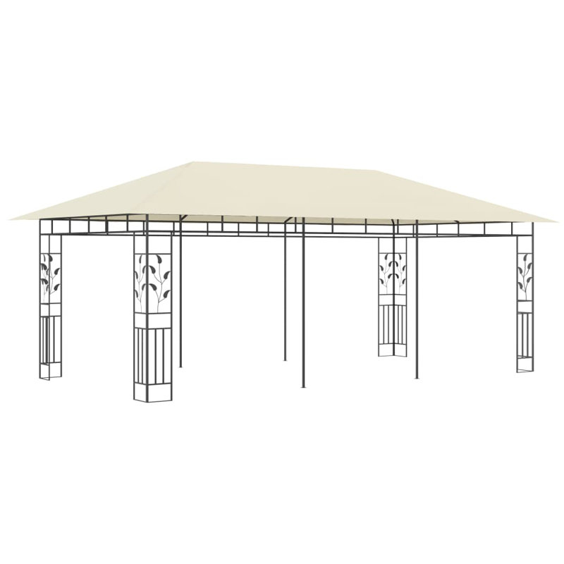 Maruan 19.6 Ft. W x 9.84 Ft. D Steel Patio Gazebo Gazebo, Cream