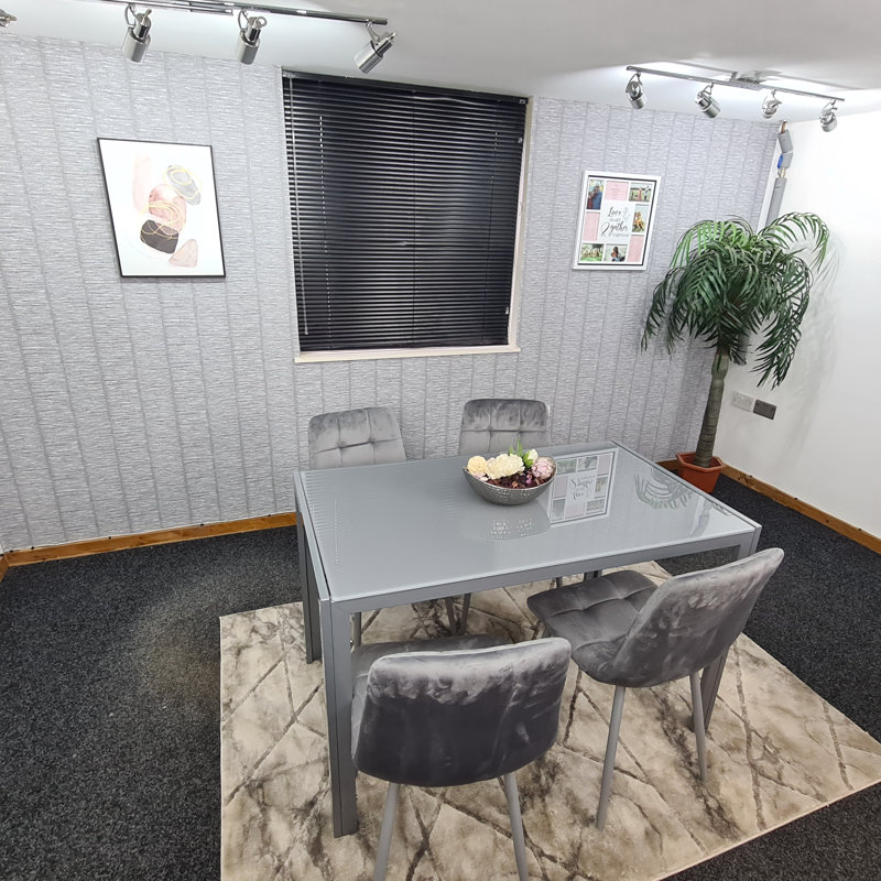 Monegro 4 - Person Dining Set, Grey