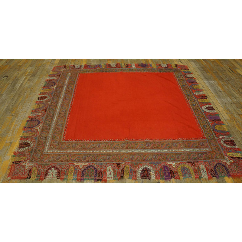 Antique Shawl Indian Multicolor 1925 Rug