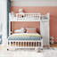Lit superposé simple au-dessus d'un lit double en bois avec 6 tiroirs, fond à roulettes amovible, aucun sommier blanc requis pour la chambre à coucher