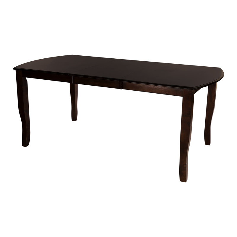 Table de salle à manger en placage de bois de manguier couleur cerisier foncé