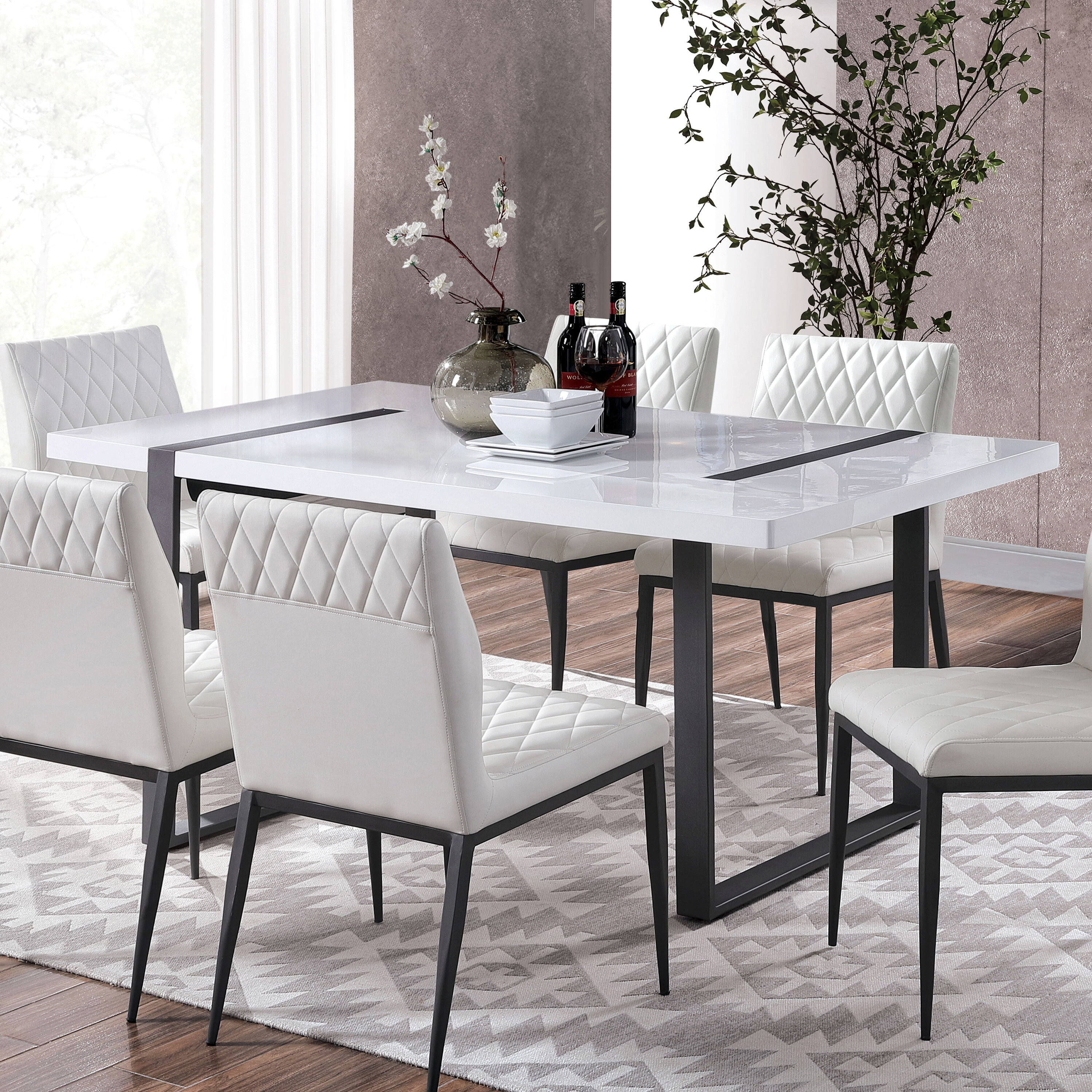 Ivy Bronx Ivie Metal Base Dining Table | Wayfair