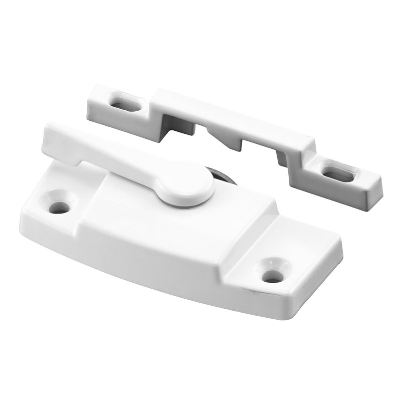 Serrure de fenêtre de fenêtre Prime-Line, moulé sous pression en zinc, convient aux fenêtres Silverline, entraxes de 2 1/16 po, avec attaches (1 paire)