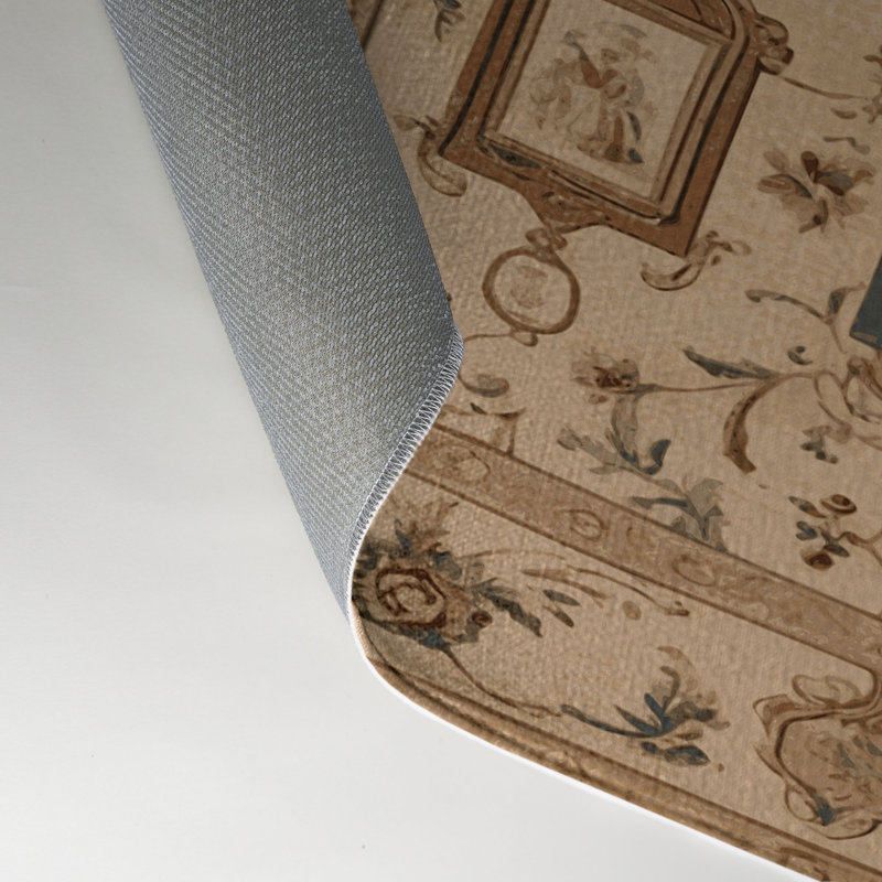 Tapis d'intérieur et d'extérieur brun français, Rectangle 9 pi x 12 pi