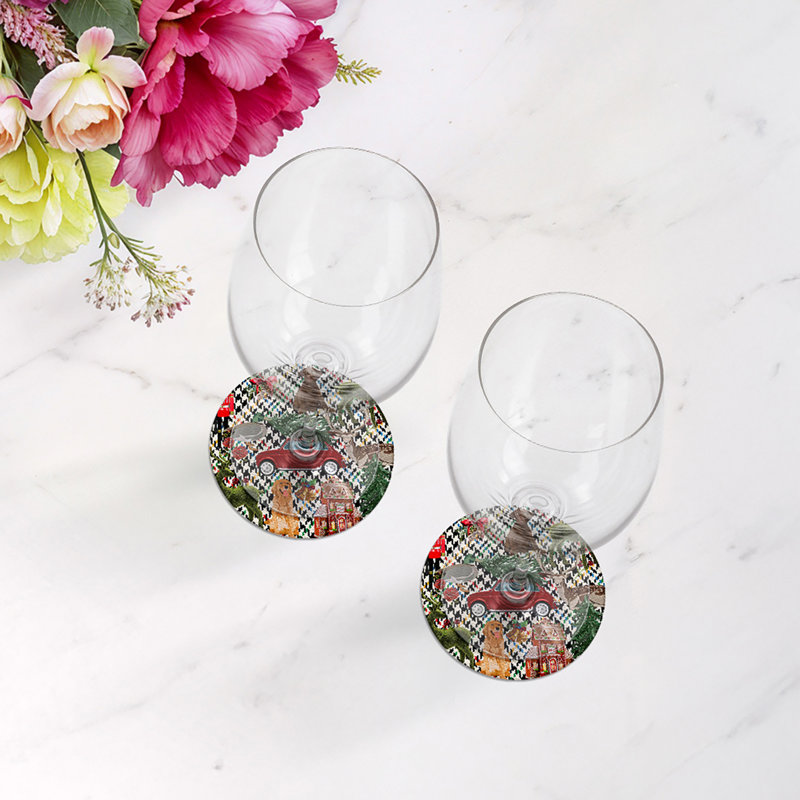 Coaster, Multi Plaid