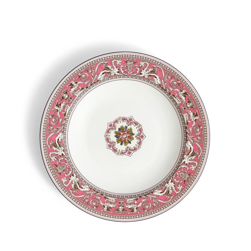 Wedgwood Florentine Colours Rim Soup 8.9In, Pink