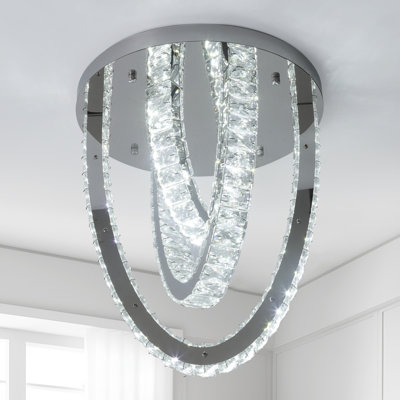 3-Light Crystal LED Chandelier
