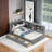 Lordina Bed with Upholstered Storage Headboard, Side Shelves and A Rotating Board-1065598210