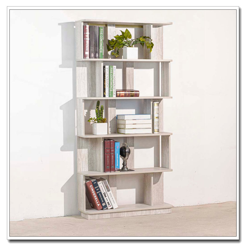 Bibliothèque de rangement ouverte à 5 niveaux L 31,5 "x H 64,56", Blanc