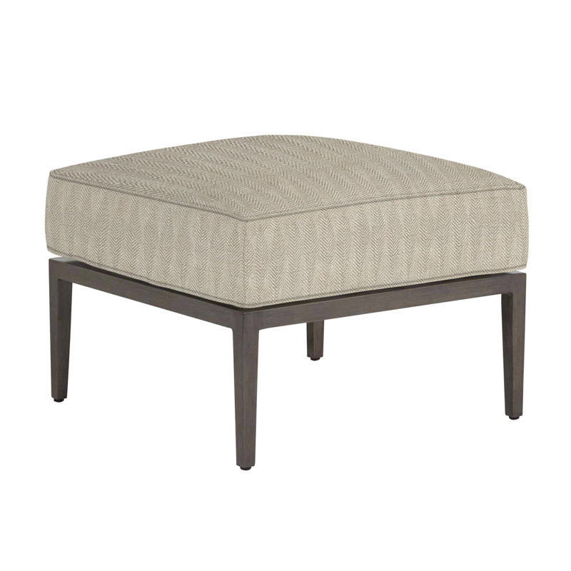 Santa Barbara Ottoman with Cushion, Welt, Herringbone Sand