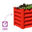 Lit de jardin surélevé en métal galvanisé 1,8 pi x 1 pi x 1,3 pi Hakea The Organic Garden Co - rouge-97825763