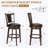 Edwin Transitional Faux Leather 26"H Swivel Counter Stool (Set of 4)