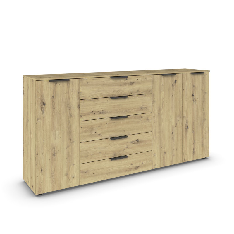 5 - Drawer Chest of Drawers, Artisan Oak/Graphite
