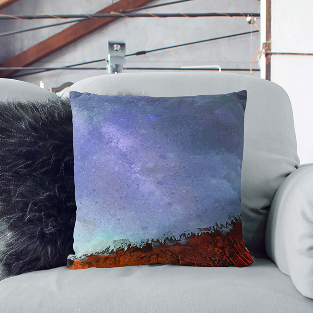 A Forest Beneath the Stars in Abstract Cushion with Filling