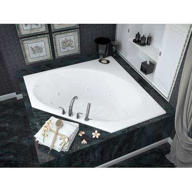 ADM Bathroom Design 75 x 46 Glossy White Stone Resin Bathtub, SW-114-GLOSSY