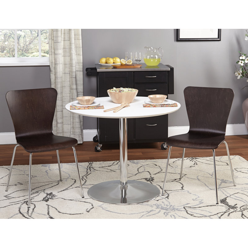 Ensemble de salle à manger Theotis, Espresso, 3 pièces : 1 table, 2 chaises