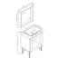 Ensemble de meuble-lavabo pour salle de bain simple 24 po Tyne-2039434207-2039434144