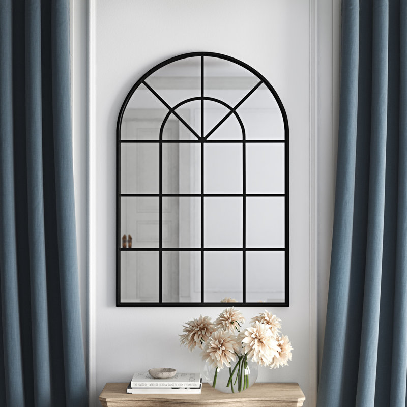 Miroir biseauté Avdja, 53,13 po x 36,25 po, Noir