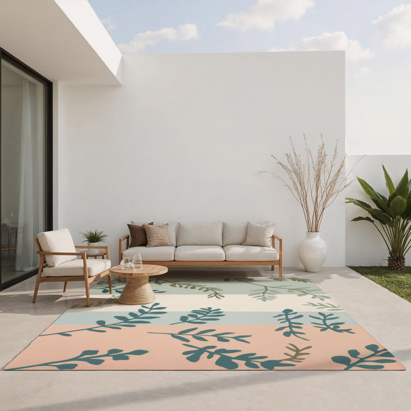 Tapis intérieur et extérieur Sunset Orchard, Rectangulaire 8 pi x 10 pi