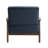 Augustus 36.6" Modern Solid Wood Accent Chair Upholstered in Faux Leather-1315814886