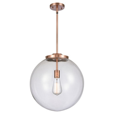 Franklin Restoration - Alphonsa - 1 Light 221-1S Stem Hung Pendant - LED Bulb - Shade