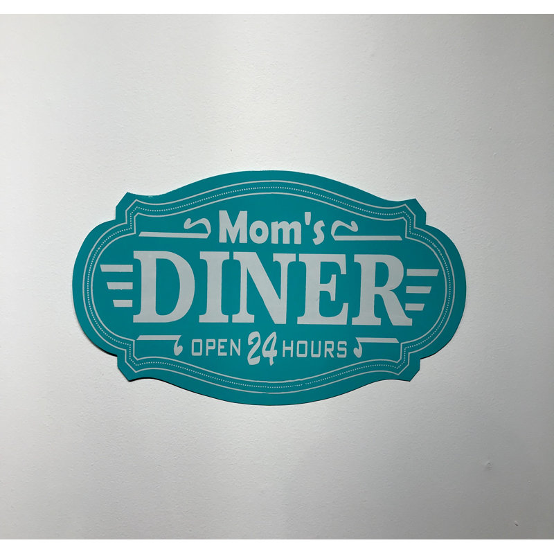 Mom's Diner Wall Décor, Blue