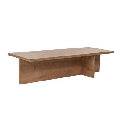 Modern Coffee Table, Sapphire Oak, 47.2 x 11.8 x 19.7 inches | 100% Melamine Coated Particle Board, Thickness: 1.0 inches | Holds Up to 59.5 lbs, Stylish Design for Living Room & Lounge Areas, Durable & Elegant