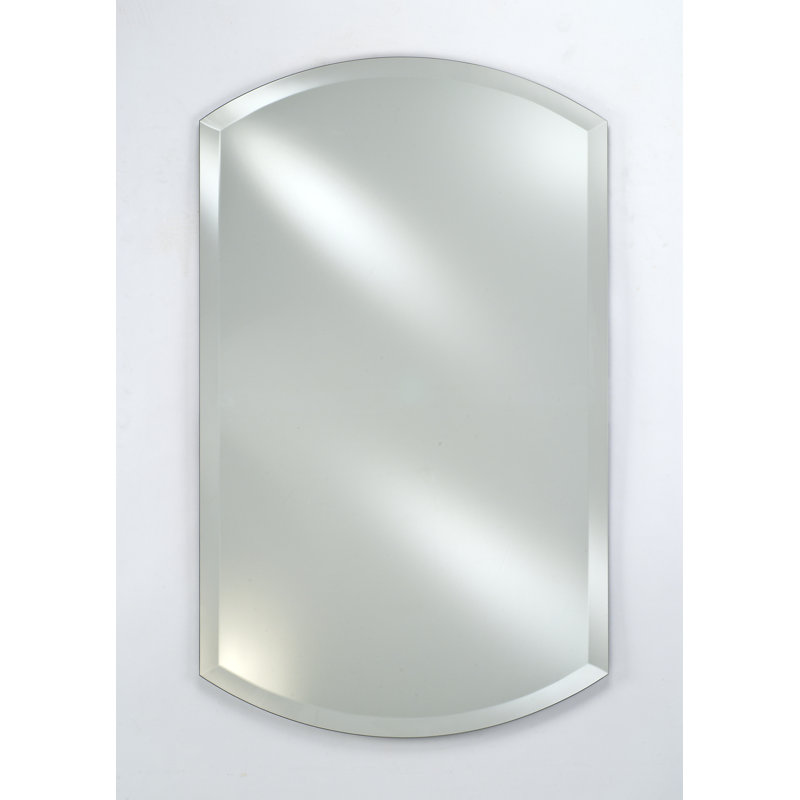 Hythe Glass Wall Mirror, 26" H x 16" W, Polished Nickel