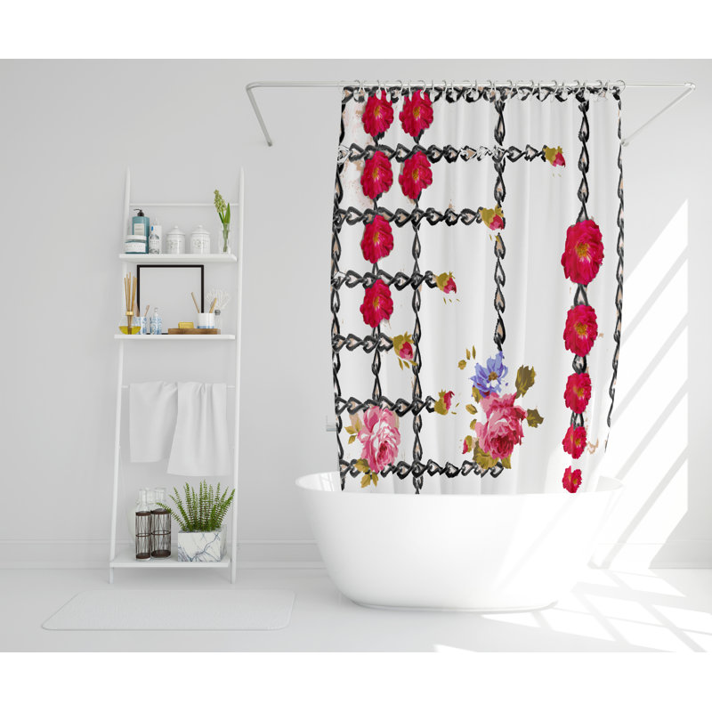 Nesbitt Polyester Shower Curtain Set, 168cm H x 168cm W