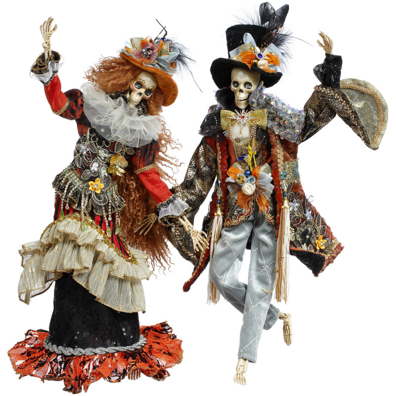 Mr. And Mrs. Gothic Skeleton, Small - 20 Inches Set Of 2