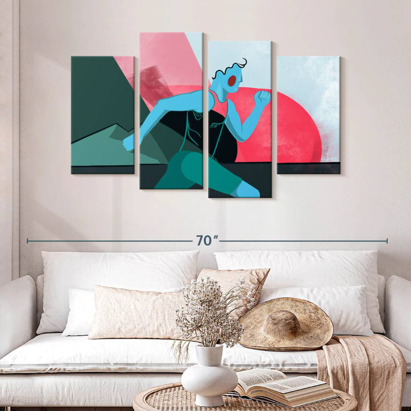 Sireci Running Man Illustration, 32" H x 52" W