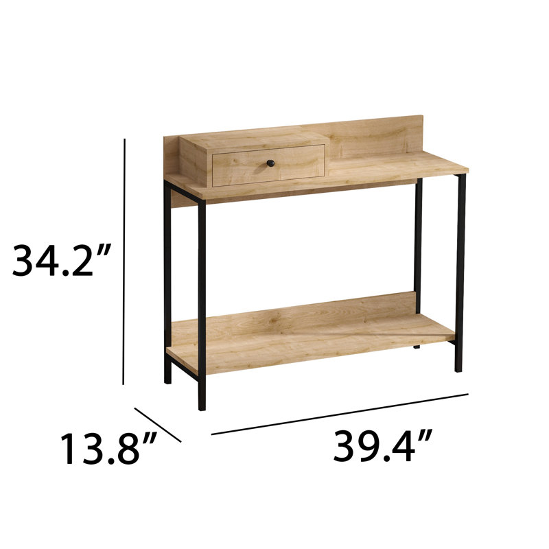Modern Dresser with Numerous Shelves, Sapphire Oak, 39.4 x 34.3 x 13.8 inches | 100% Melamine Coated Particle Board, Thickness: 0.7 inches | Wall-Mountable, Stylish Industrial Design for Contemporary Spaces