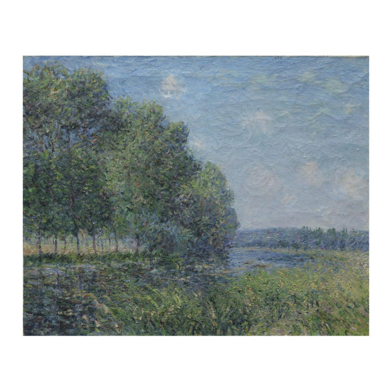 «River View» par Alfred Sisley - estampe numérique, H 22 po x l 28 po