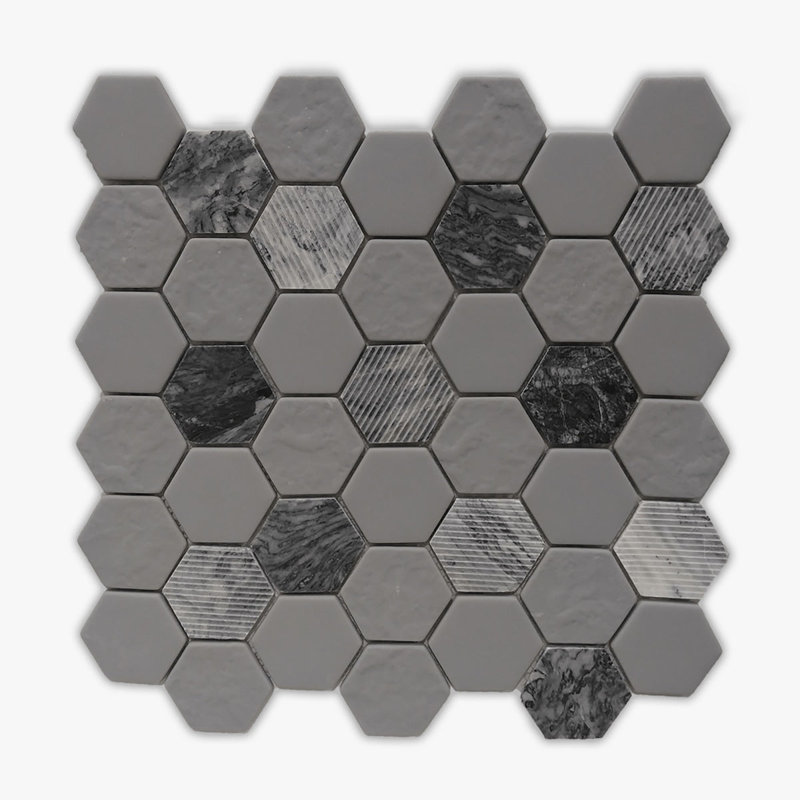 Rockart 12 in. x 12 in. Honeycomb Marble Tile