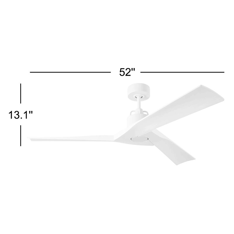 Alma Smart Downrod Ceiling Fan, Matte White, Matte White